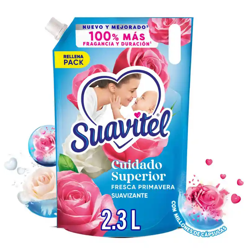 Suavitel Cuidado Superior Fresca Primavera, 2.3L