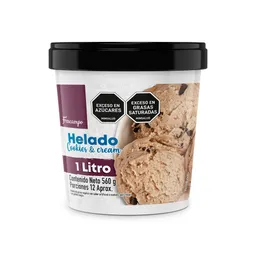 Helado Cookies Cream Frescampo