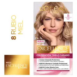 Excellence Tinte Permanente Tono 8 Rubio Miel