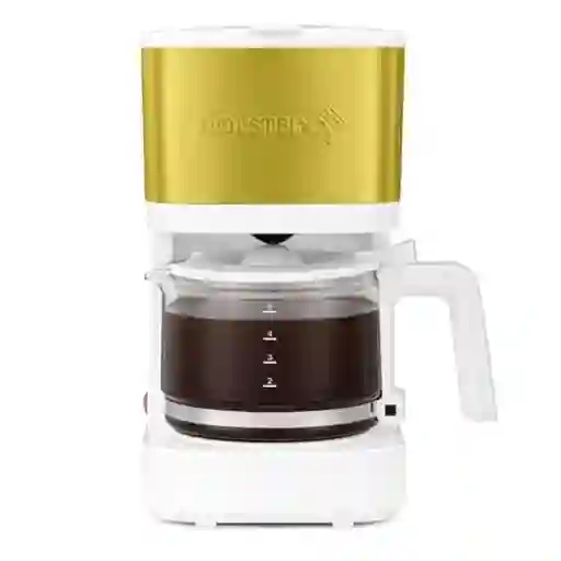 Cafetera Holstein Housewares 5 Tazas Antiadherente Color Blanco y