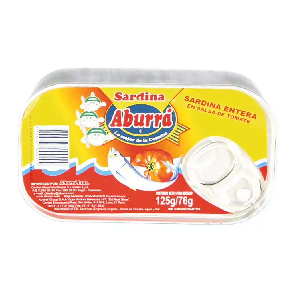 Aburra Sardina en Salsa de Tomate