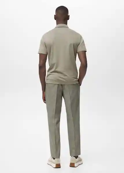 Camisa Polo Palamos Oliva Talla L Hombre Mango