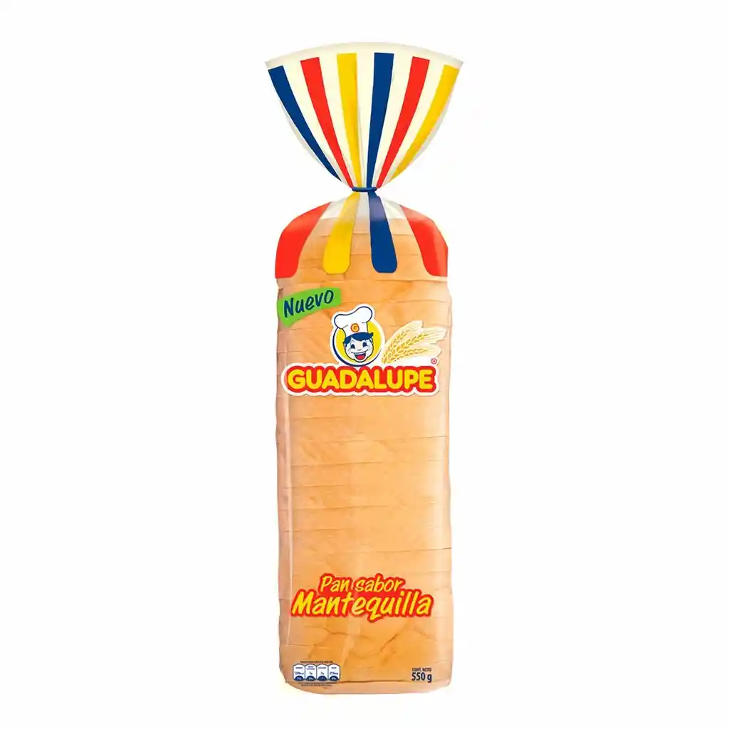 Guadalupe Pan Tajado Sabor Mantequilla