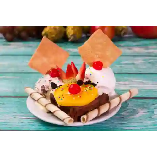 Brownie con Helado
