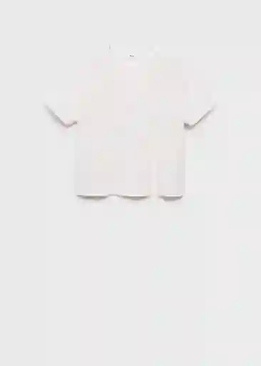 Camiseta Jazmín Blanco Talla S Mujer Mango