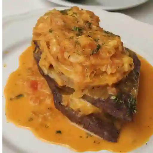 Sobre barriga del cheff