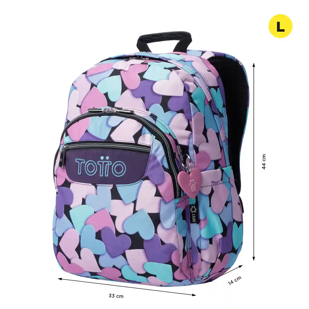 Morral Juvenil Porta Pc 14" Acuarela Azul