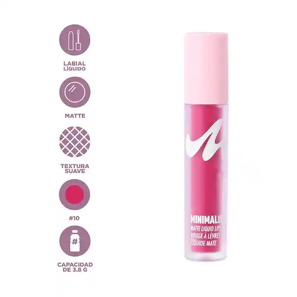 Lápiz Labial Líquido Mate Serie Minimalist 10 Miniso