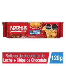 Galletas Choco Cookies NESTLÉ con relleno y chips de chocolate x 120g