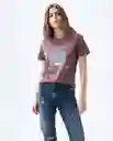  Camiseta Mujer Morado Talla Xs 602E001 AMERICANINO 