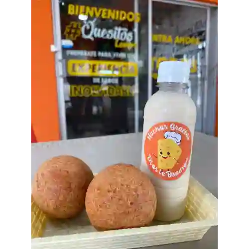 2 Buñuelo + Bebida Personal 250 ml