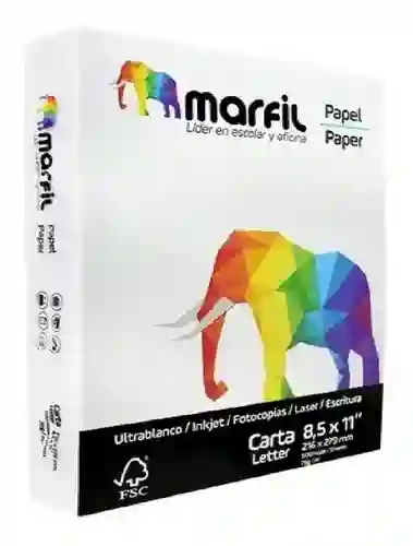 Marfil Resma Papel Tamaño Carta Letter 