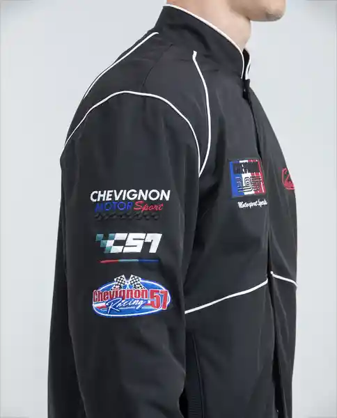 Chaqueta Panneling Racing Negro Sombrío Ultraoscuro M Chevignon