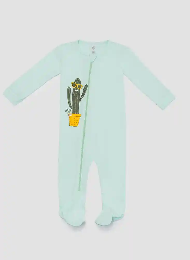 Pijama Enteriza Bebito 0/3 Meses-verde