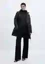 Abrigo Anorak Plumón Negro Talla XS Mujer Mango