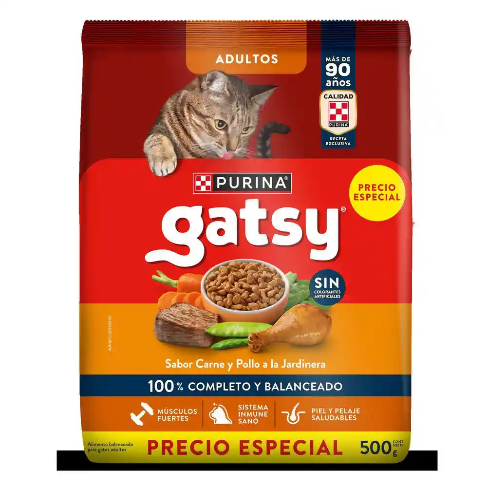 Alimento Para Gatos Pollo y Carne Purina Gatsy