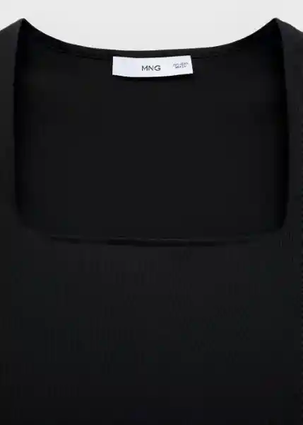 Top Rayo Negro Talla XS Mujer Mango