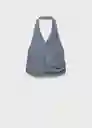 Top Blanes Azul Talla M Mujer Mango