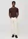 Camiseta Cherlo Burdeos Talla M Hombre Mango