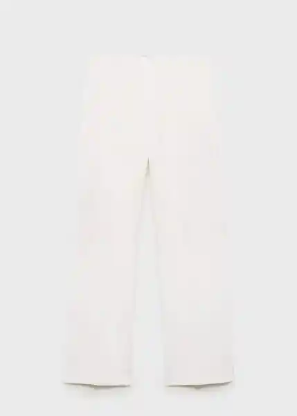 Pantalón Iguana Offwhite Talla 42 Mujer Mango