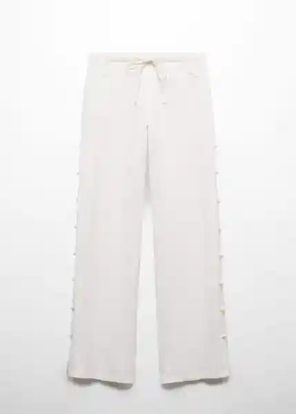 Pantalón Camila Crudo Talla XS Mujer Mango