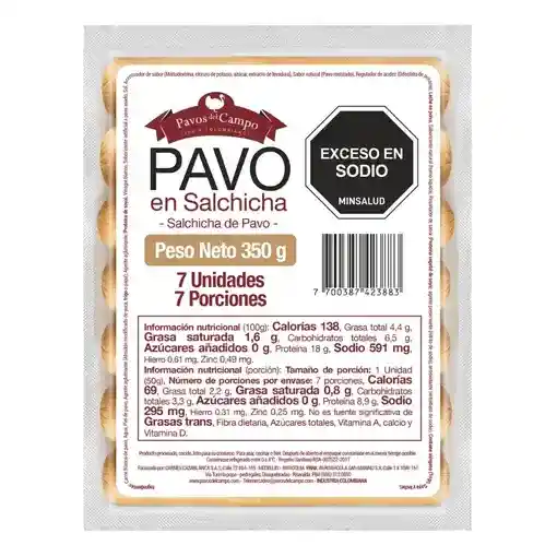 Salchicha de Pavo Ahumado - Pavos Del Campo