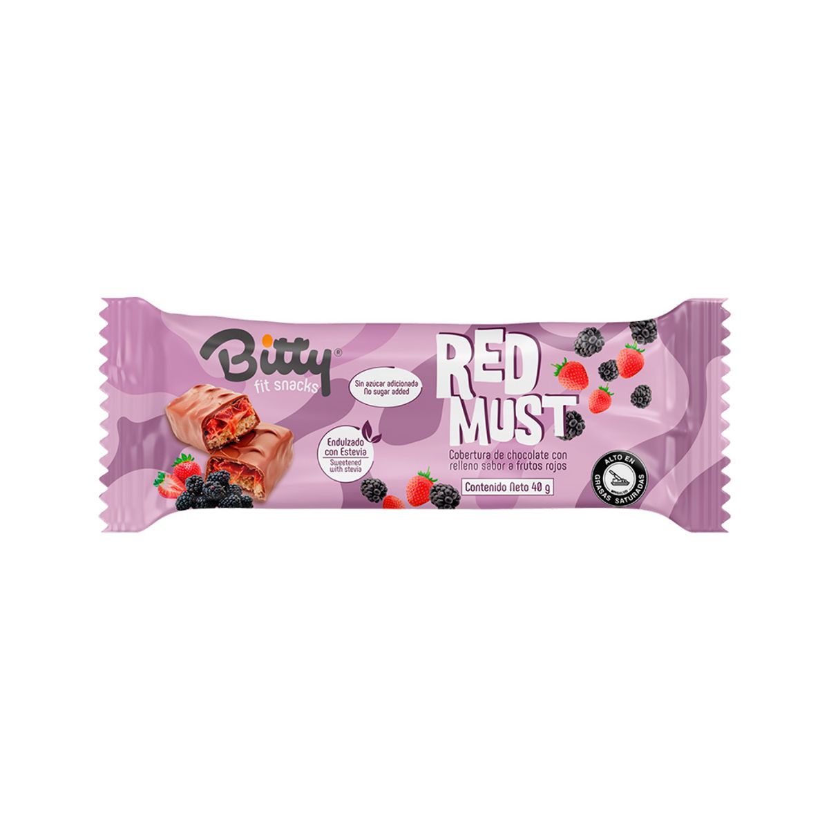 Bitty Barra de Chocolate con Frutos Rojos Red Must - Rappi