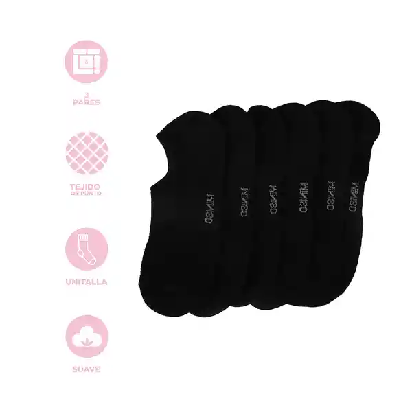 Medias Transpirables Para Hombre Negro Miniso