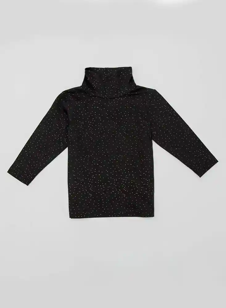 Camiseta Manga Larga Bebé Niña 18m-negro