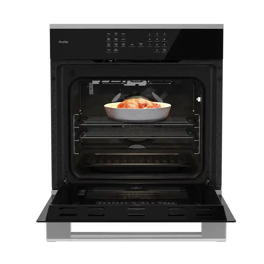 Horno Eléctrico de Convección Acero Inoxidable Con Vidrio Negro Ge Hgp6065ewai1