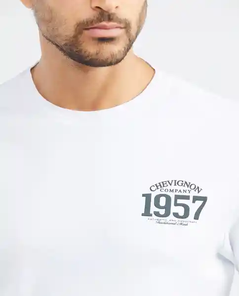 Graphic 1957 T-shirt Blanco 0 Claro Talla M Hombre Chevignon