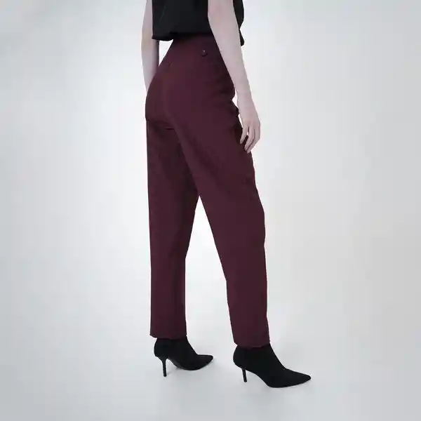 Pantalón Recto Pretina Asimétrica Rojo 8 Fuera de Serie