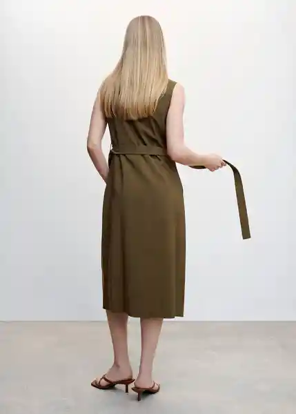 Vestido Dorotea Khaki Talla 27 Mujer Mango