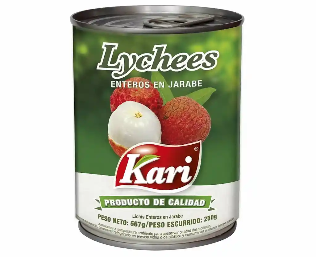 Kari Lychees Enteros en Jarabe