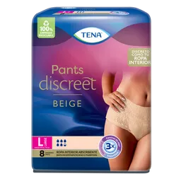 Tena Pañal Pants Discreet Tono Beige Talla L