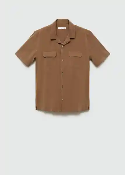 Camisa Lucca Terracota Talla M Hombre Mango