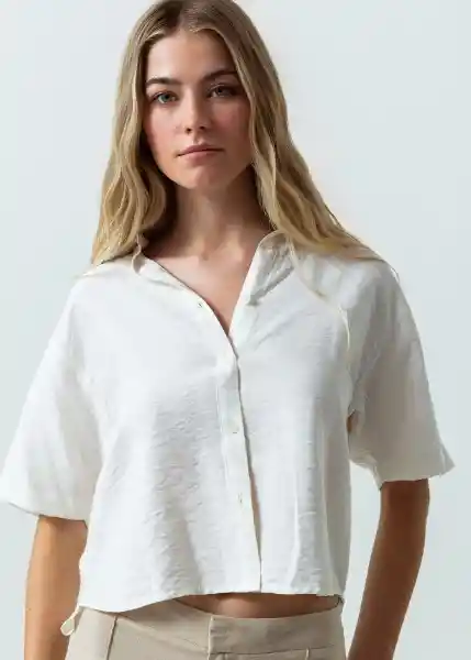Camisa Mujer Crudo Marfil Claro M 011G368 Naf Naf