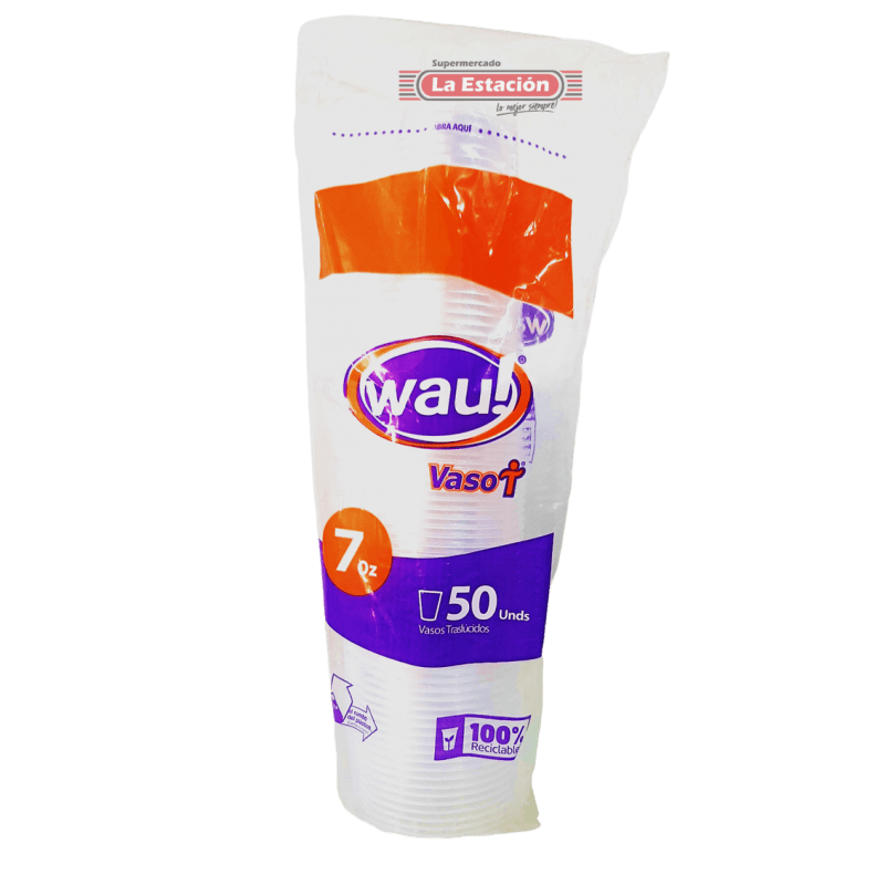 Wau Vasos Desechables de 7 Oz