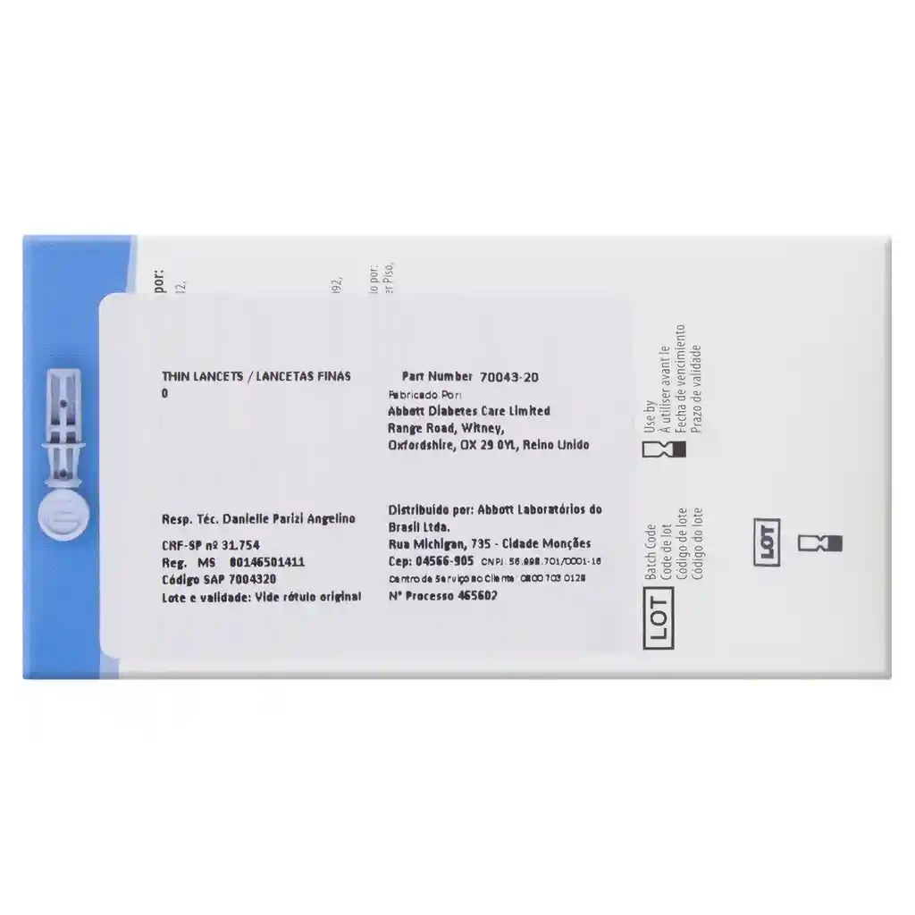 Abbott Lancetas para Toma de Glucosa Calibre 28 Thin Lancets