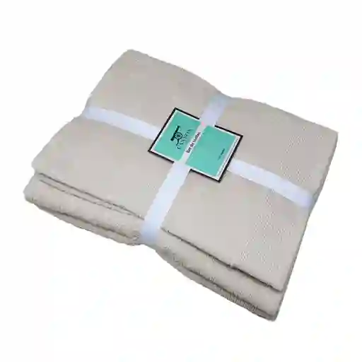 Setx4 Toalla Mano-bano en Beige