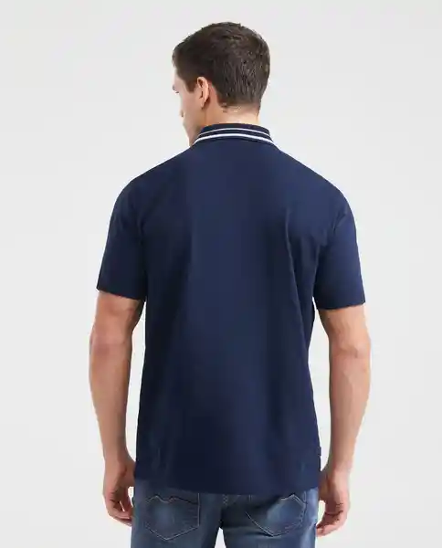 Camiseta Polo Neck Details Azul Dark Ultra Oscuro XL Chevignon
