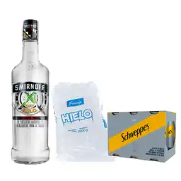 Combo Smirnoff + Frescampo + Schweppes