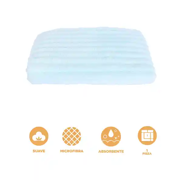 Toalla de Baño de Microfibra Acanalada Aqua Serie Miniso
