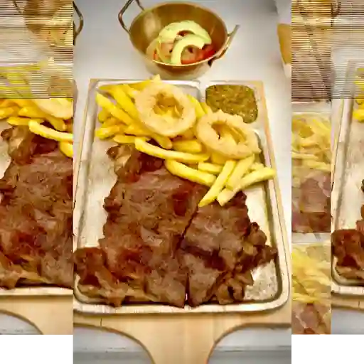Churrasco + papa francesa