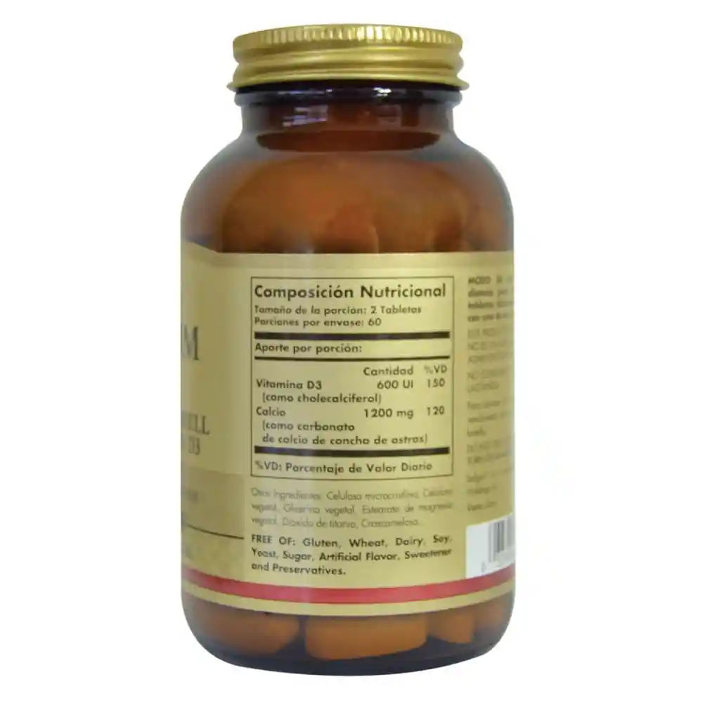 SOLGAR Calcium 600 Con Vitamina D3