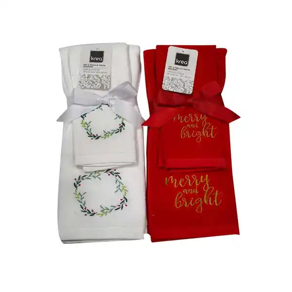 Krea Set Toalla Navidad de Manos Visita