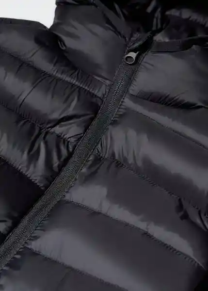 Abrigo Anorak Único Negro Talla 10 Niños Mango