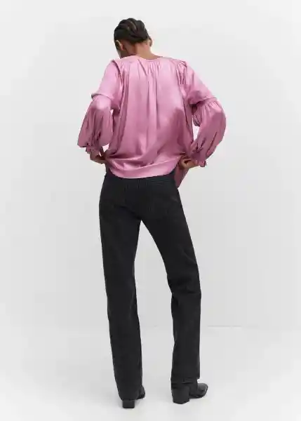 Blusa Nimes Rosa Talla XS Mujer Mango