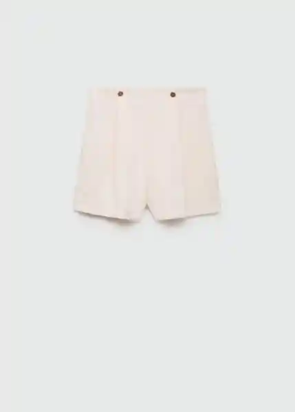 Short Boton-h Offwhite Talla S Mujer Mango