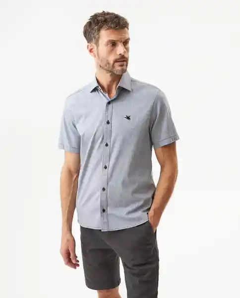 Camisa With Diagonal Panel Negro Sombrio Ultraoscuro L Chevignon